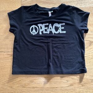 Black Peace Graphic Kids Tee